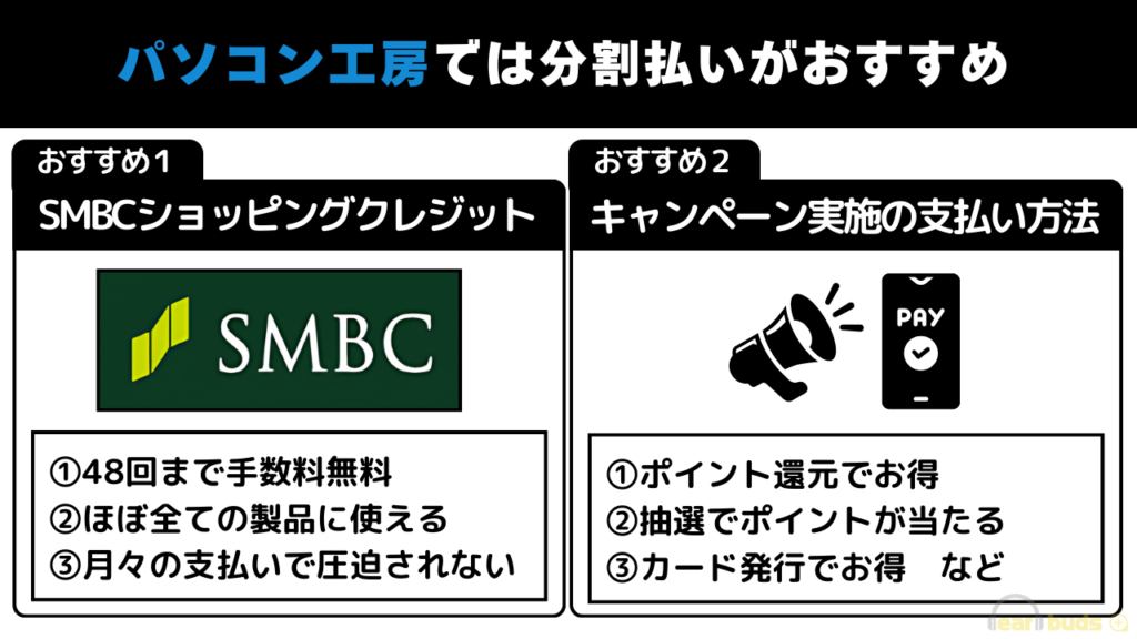 パソコン工房　支払方法　おすすめ