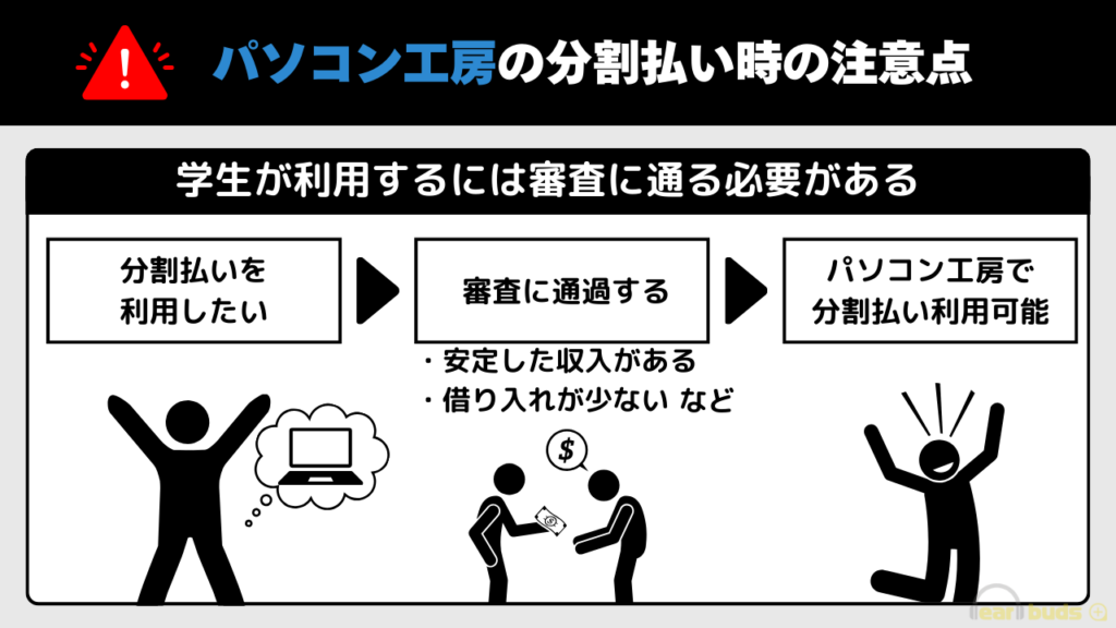 パソコン工房　学生　分割払いの注意点