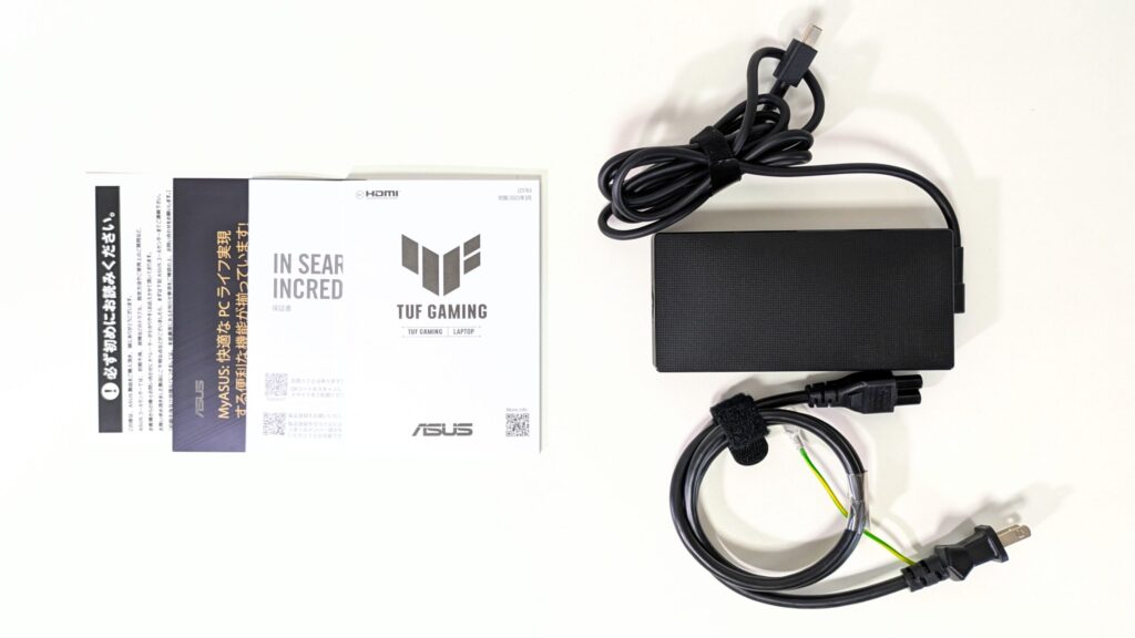 ASUS TUF Gaming A14 FA401KM 付属品一覧