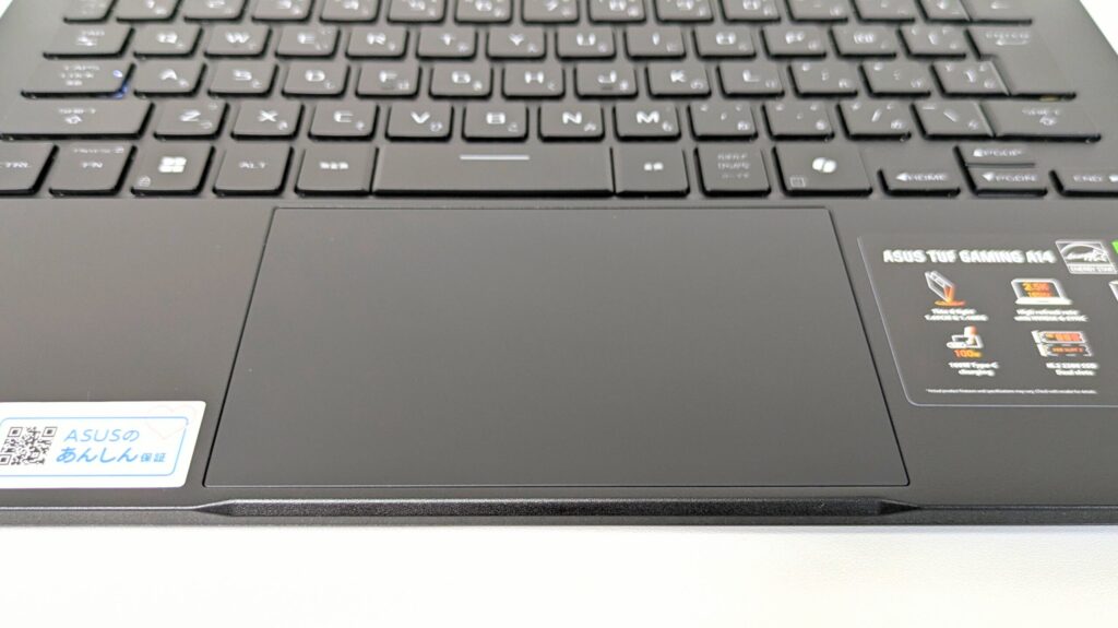ASUS TUF Gaming A14 FA401KM タッチパッド
