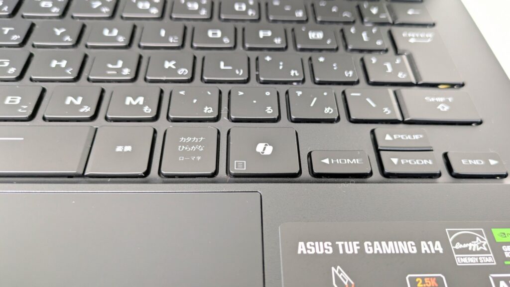 ASUS TUF Gaming A14 FA401KM Copilotキー