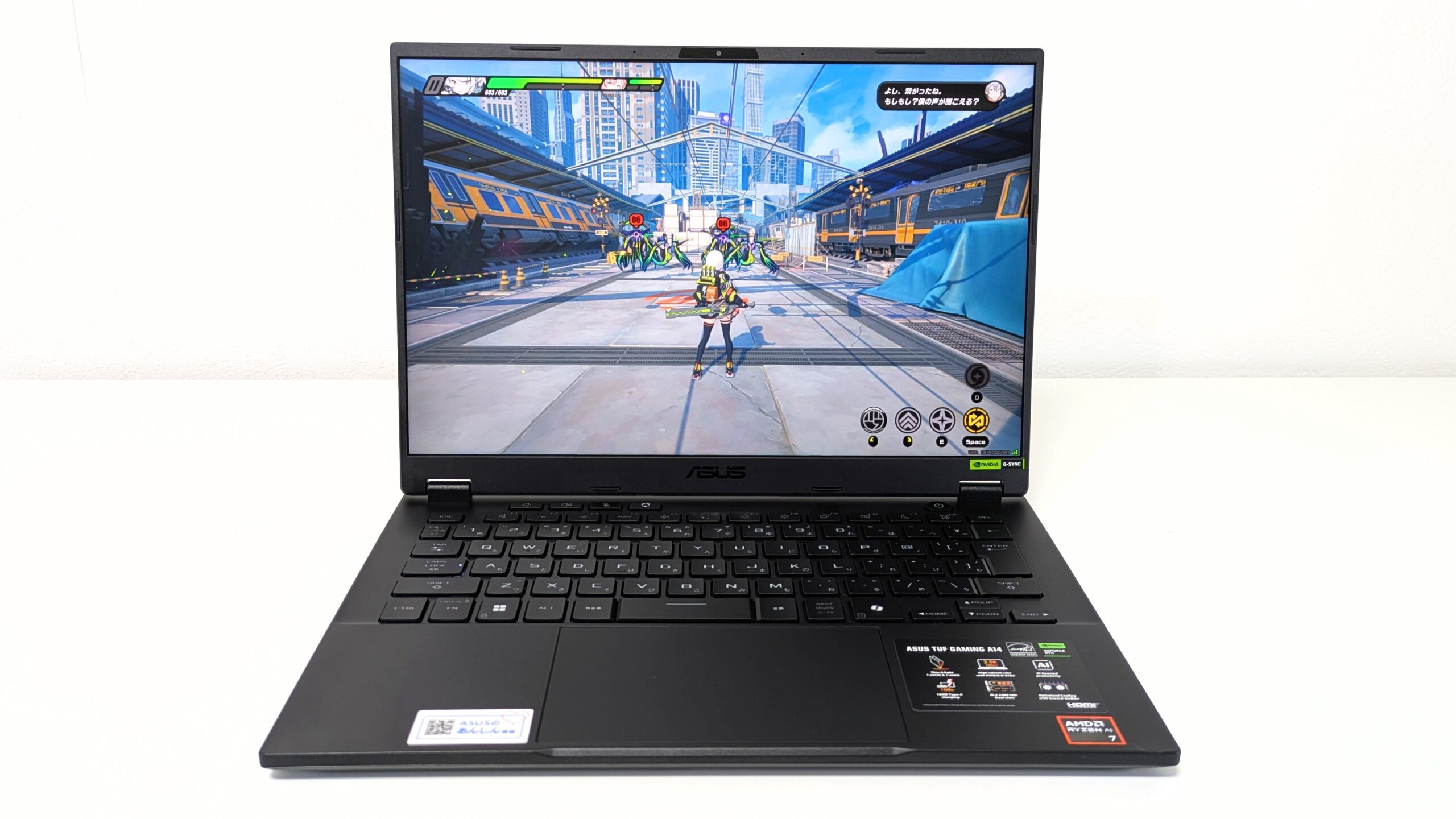 ASUS TUF Gaming A14 FA401KM ゲーム画面 ゼンレスゾーンゼロ