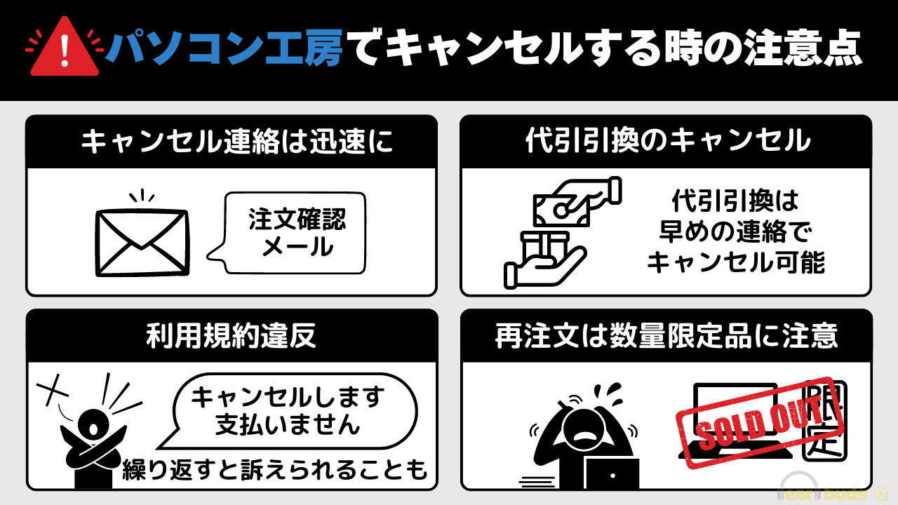 パソコン工房 キャンセル 注意点