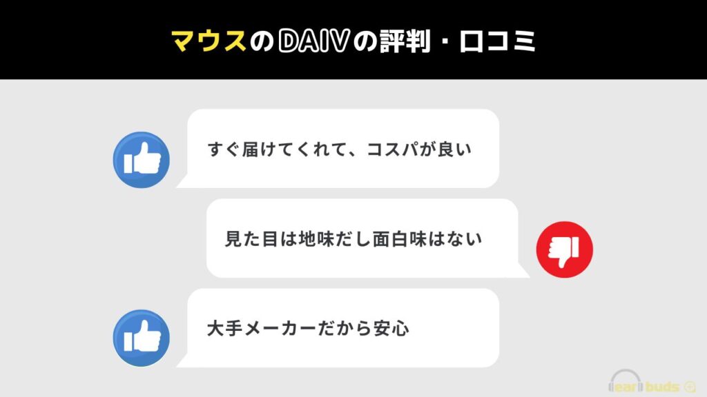 マウスのDAIVの評判・口コミ