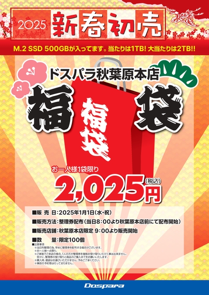 ドスパラ　福袋　2025 結果