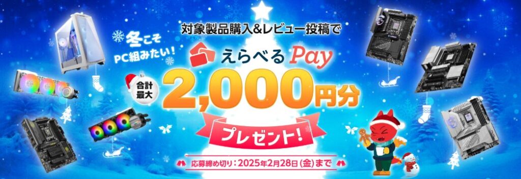 えらべるPay 2,000円分プレゼントキャンペーン