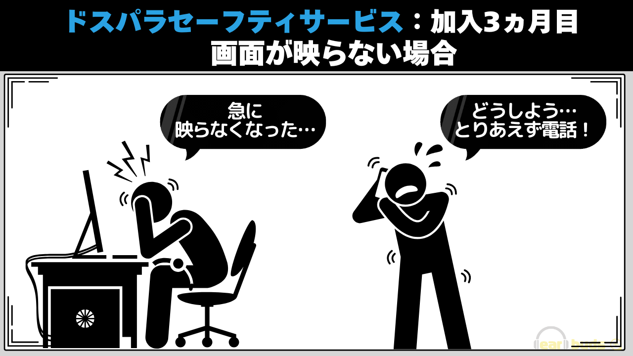 ドスパラ セーフティサービス 必要-映らない場合