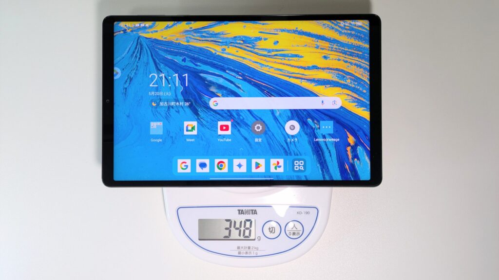 Lenovo Legion Tab (8.8”, 3)の重量測定写真