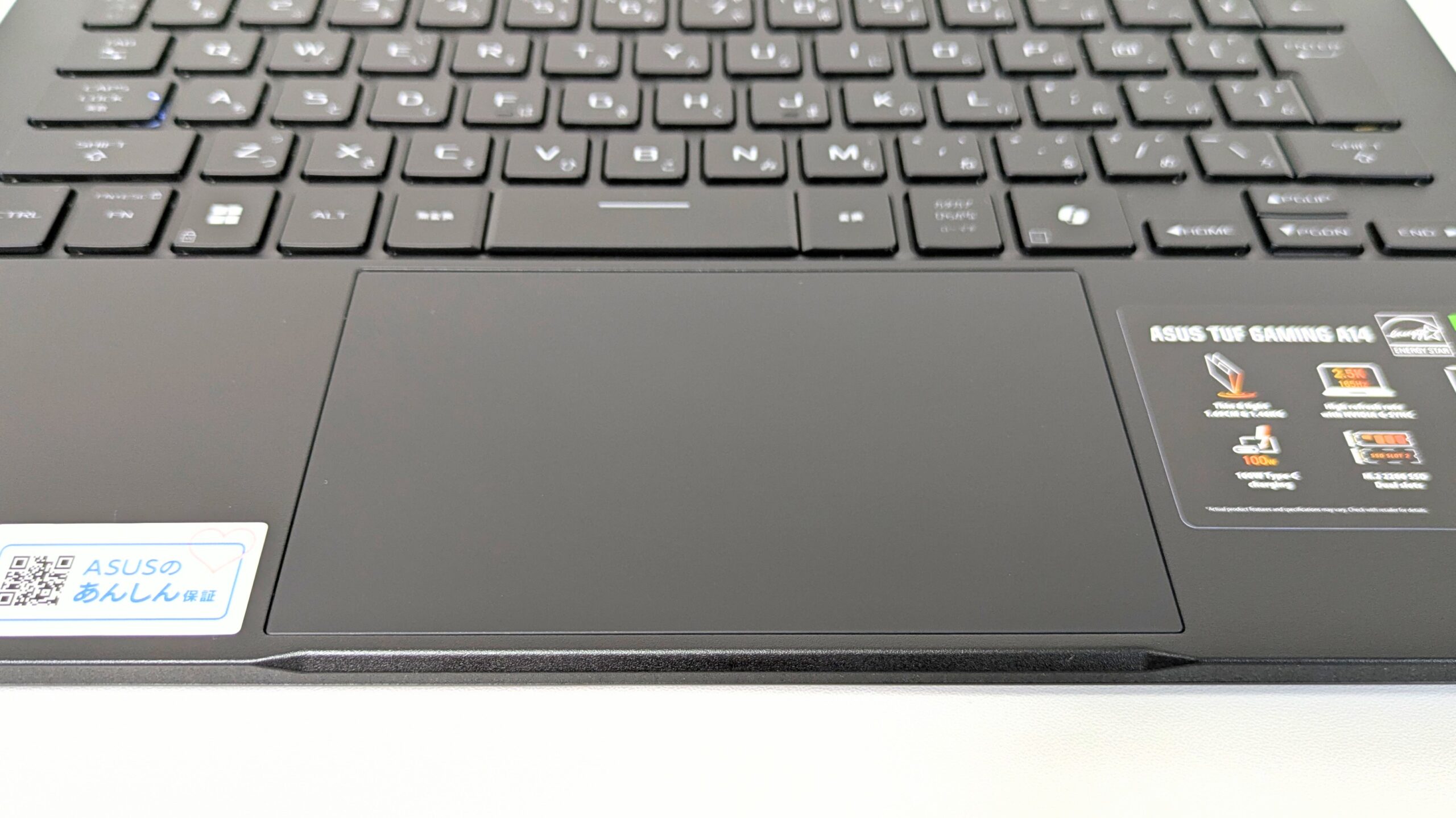 ASUS TUF Gaming A14 FA401KM タッチパッド