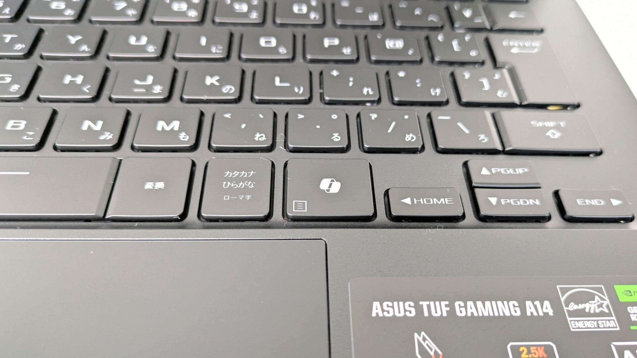 ASUS TUF Gaming A14 FA401KM Copilotキー